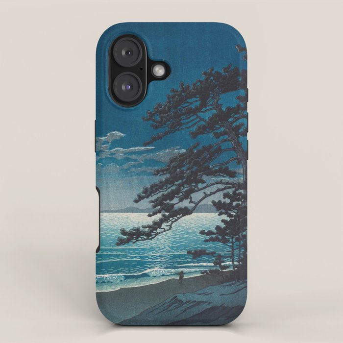 Spring Moon At Ninomiya Beach By Kawase Hasui iPhone Case Gallery Image 1