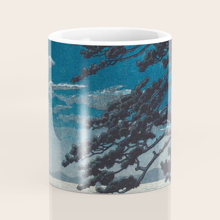 Spring Moon At Ninomiya Beach By Kawase Hasui Coffee Mug Gallery Image 4