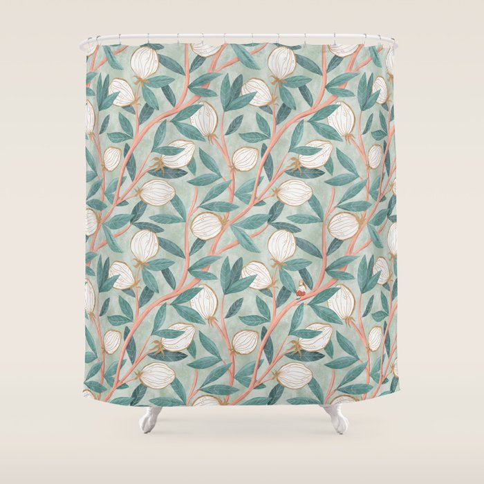 Whimsical Fruit with little girl Shower Curtain Gallery Image 1