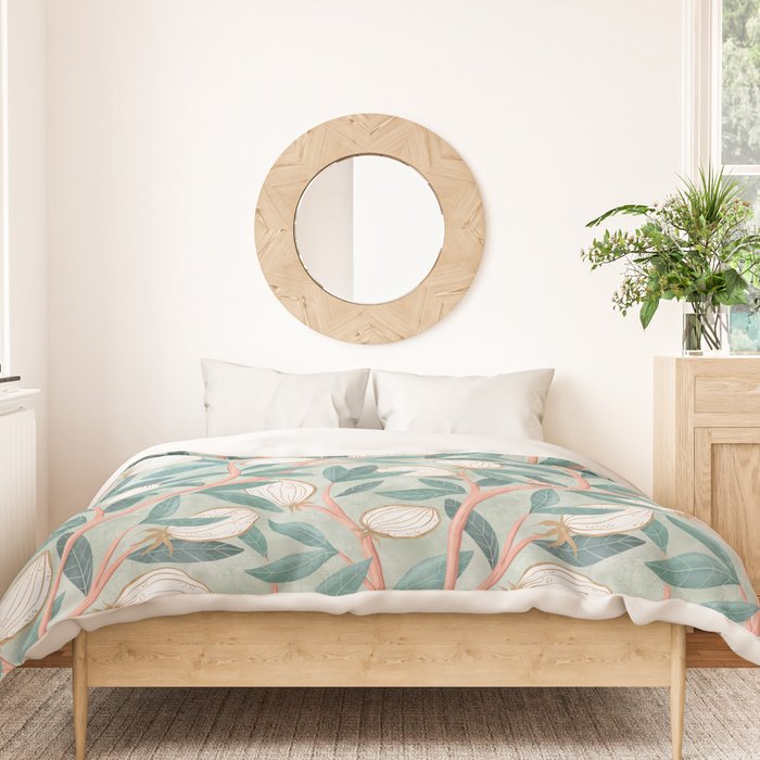 Whimsical Fruit with little girl Duvet Cover Gallery Image 3