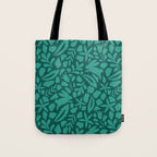 Folk Art Bunnies - Verdigris  Tote Bag Gallery Image 1