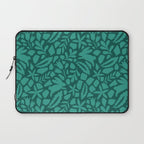 Folk Art Bunnies - Verdigris  Laptop Sleeve Gallery Image 1