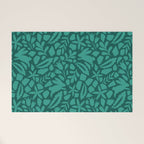 Folk Art Bunnies - Verdigris  Welcome Mat Gallery Image 1