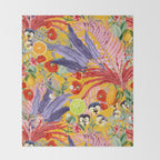 Summer Tropical Garden Throw Blanket Gallery Image 2