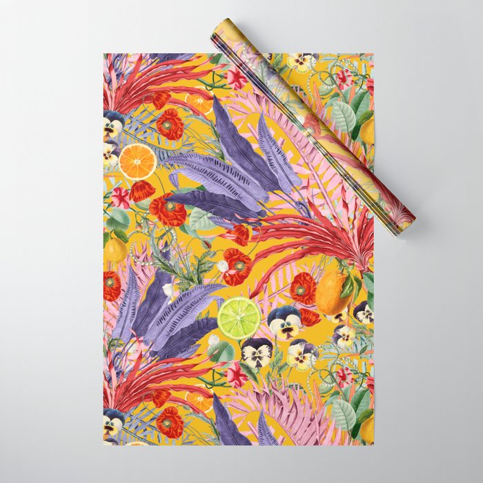 Summer Tropical Garden Wrapping Paper Gallery Image 1