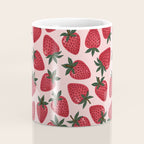 Gouache Strawberry in Pink Coffee Mug Gallery Image 4