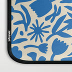 Blue flower nature art pattern Laptop Sleeve Gallery Image 3