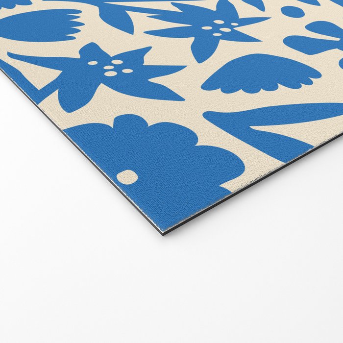 Blue flower nature art pattern Welcome Mat Gallery Image 2