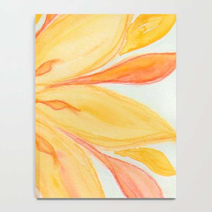 Sunburst Yellow and Orange Abstract Watercolor Flower Notebook Gallery Image 4