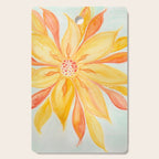 Sunburst Yellow and Orange Abstract Watercolor Flower Cutting Board Gallery Image 1