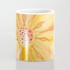 Sunburst Yellow and Orange Abstract Watercolor Flower Coffee Mug Gallery Image 4
