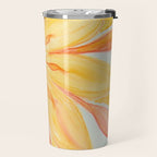 Sunburst Yellow and Orange Abstract Watercolor Flower Travel Mug Gallery Image 2