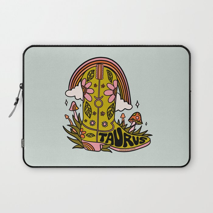 Taurus Cowboy Boots Laptop Sleeve Gallery Image 1