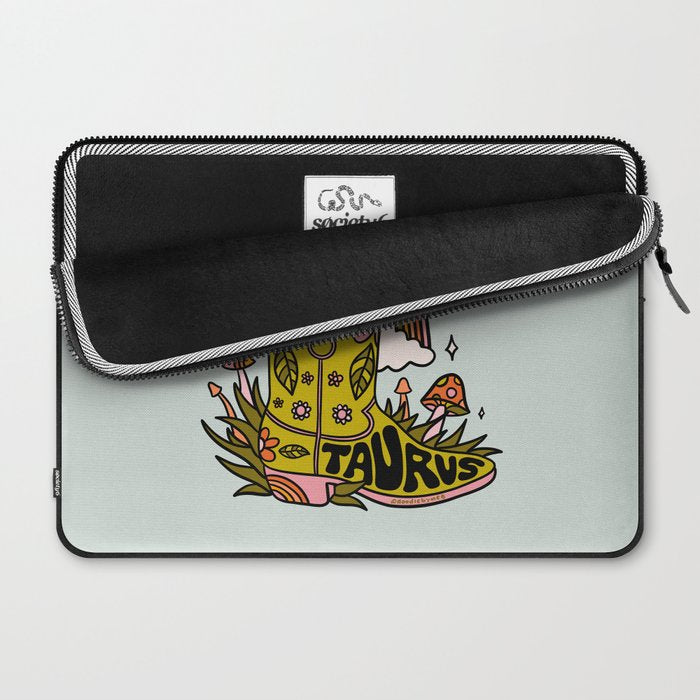 Taurus Cowboy Boots Laptop Sleeve Gallery Image 2