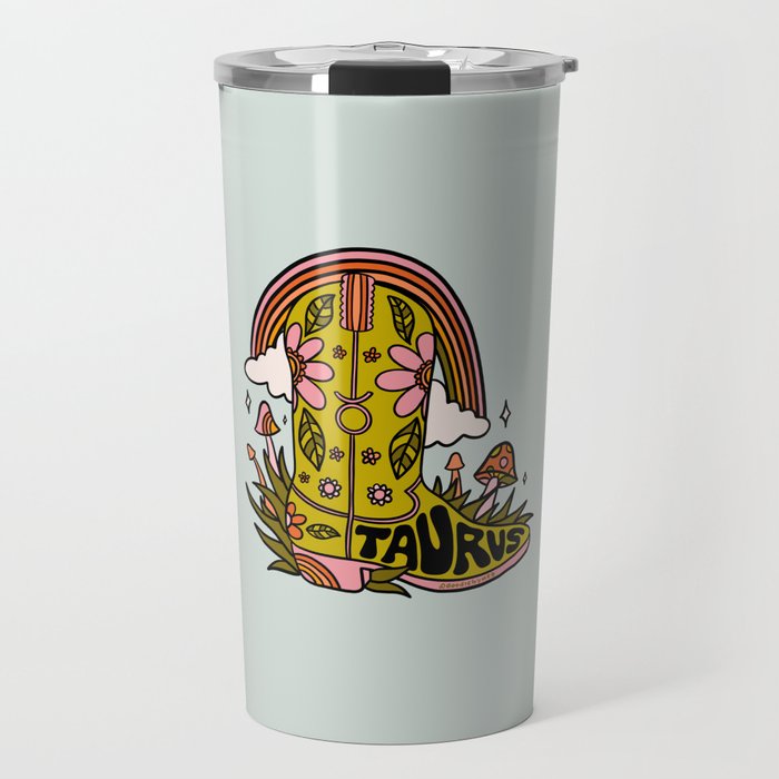 Taurus Cowboy Boots Travel Mug Gallery Image 1