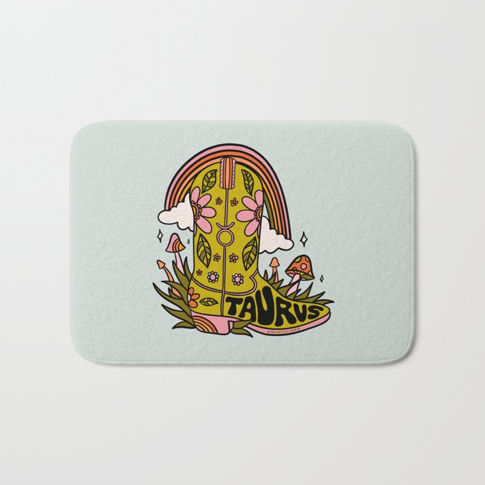 Taurus Cowboy Boots Bath Mat Gallery Image 1