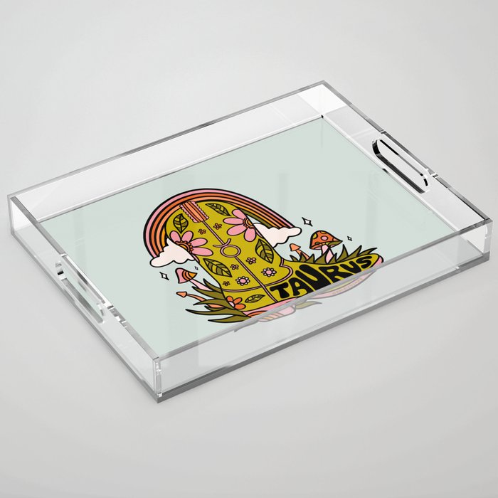 Taurus Cowboy Boots Acrylic Tray Gallery Image 1