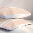 Mediterranean Ticking Stripe Dusty Peach Sand Pillow Sham Gallery Image 3