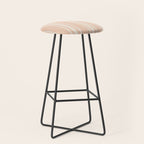 Mediterranean Ticking Stripe Dusty Peach Sand Stool Gallery Image 1