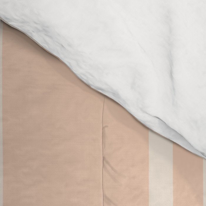 Mediterranean Ticking Stripe Dusty Peach Sand Comforter Gallery Image 4