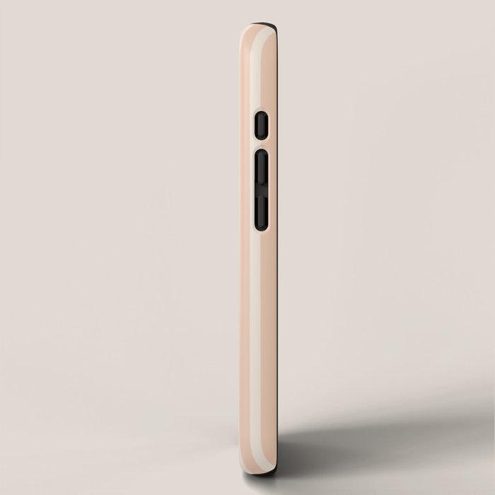 Mediterranean Ticking Stripe Dusty Peach Sand iPhone Case Gallery Image 2