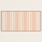 Mediterranean Ticking Stripe Dusty Peach Sand Desk Mat Gallery Image 3