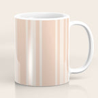 Mediterranean Ticking Stripe Dusty Peach Sand Coffee Mug Gallery Image 1