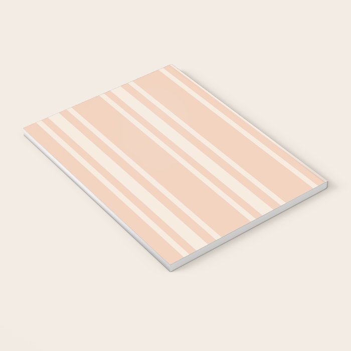 Mediterranean Ticking Stripe Dusty Peach Sand Notebook Gallery Image 3