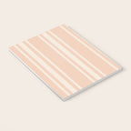 Mediterranean Ticking Stripe Dusty Peach Sand Notebook Gallery Image 3