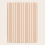 Mediterranean Ticking Stripe Dusty Peach Sand Poster Gallery Image 4