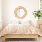 Mediterranean Ticking Stripe Dusty Peach Sand Duvet Cover Gallery Image 3