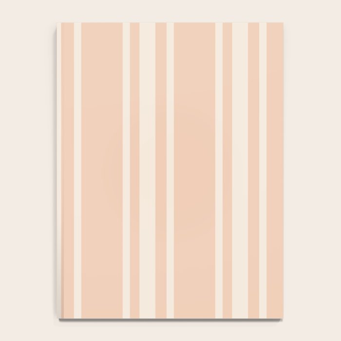 Mediterranean Ticking Stripe Dusty Peach Sand Notebook Gallery Image 4