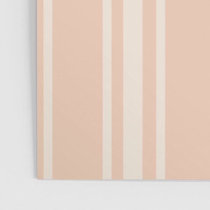 Mediterranean Ticking Stripe Dusty Peach Sand Poster Gallery Image 3