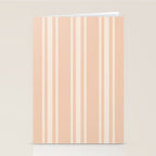 Mediterranean Ticking Stripe Dusty Peach Sand Stationery Card Gallery Image 2
