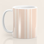 Mediterranean Ticking Stripe Dusty Peach Sand Coffee Mug Gallery Image 3