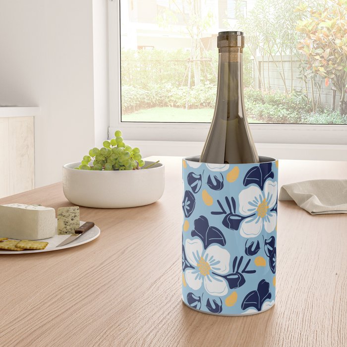 Vintage flower nature art pattern Wine Chiller Gallery Image 4