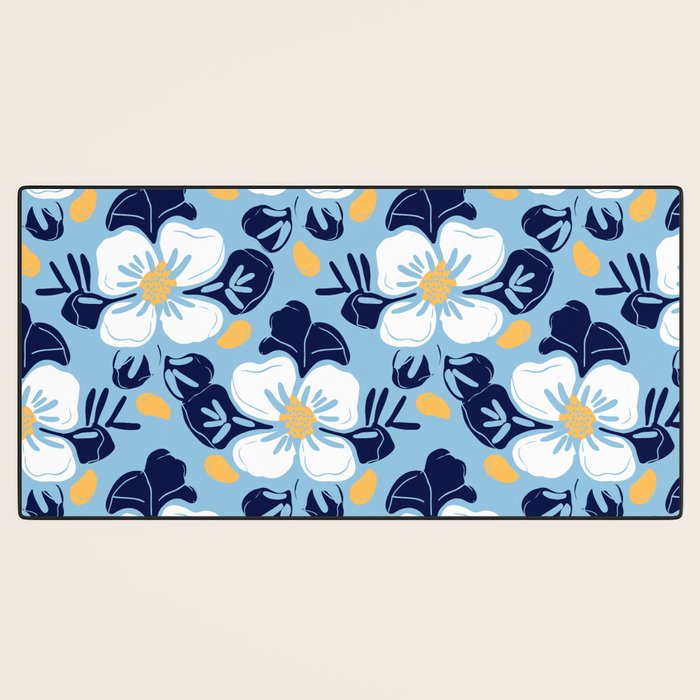 Vintage flower nature art pattern Desk Mat Gallery Image 3