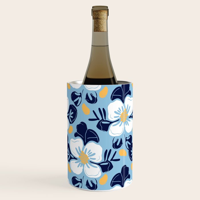 Vintage flower nature art pattern Wine Chiller Gallery Image 1