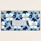 Vintage flower nature art pattern Desk Mat Gallery Image 1