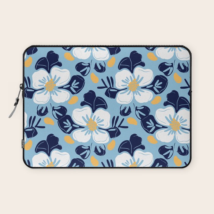 Vintage flower nature art pattern Laptop Sleeve Gallery Image 1