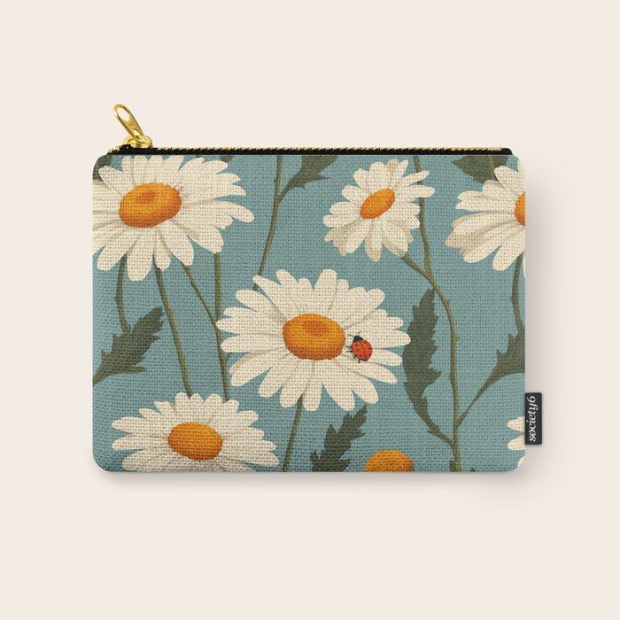 Charming Daisies with Ladybug Carry All Pouch Gallery Image 1