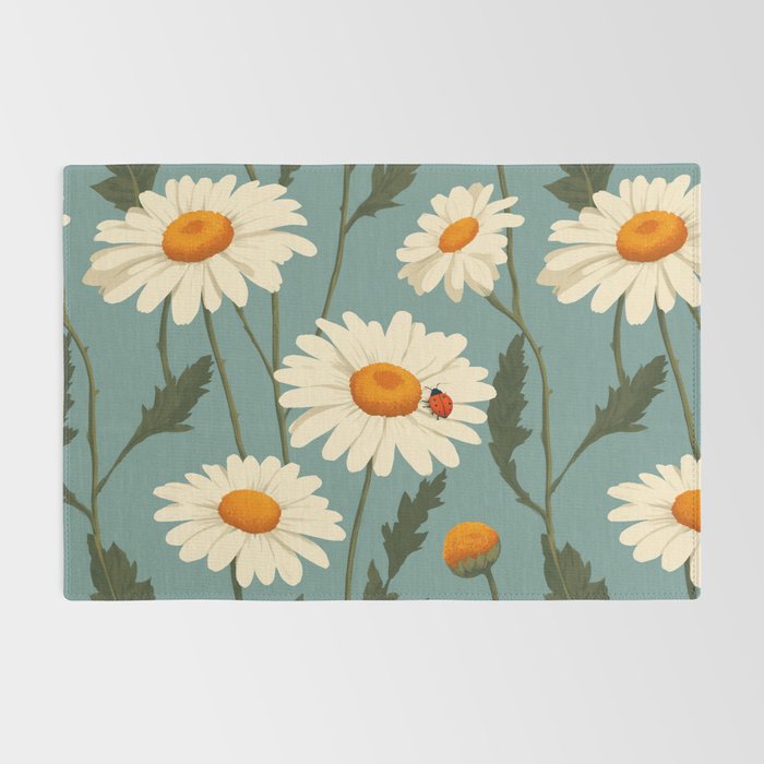 Charming Daisies with Ladybug Rug Gallery Image 2