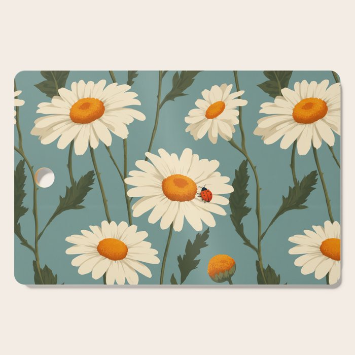Charming Daisies with Ladybug Cutting Board Gallery Image 1