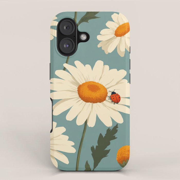 Charming Daisies with Ladybug iPhone Case Gallery Image 1