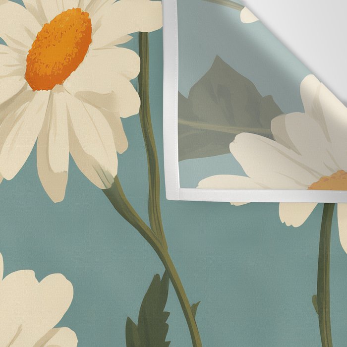 Charming Daisies with Ladybug Wall Tapestry Gallery Image 3