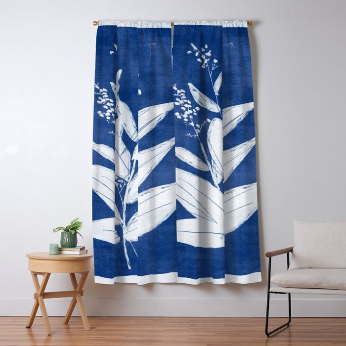 minimal plant 24/Blue Window Curtain Gallery Image 5