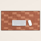 Chic Checks Terracotta Desk Mat Gallery Image 1