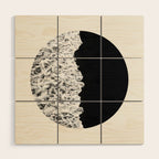 Ocean Yin Yang - Landscape Art Print, Black and White Photography  Wood Wall Art Gallery Image 1