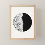 Ocean Yin Yang - Landscape Art Print, Black and White Photography  Mini Art Print Gallery Image 1