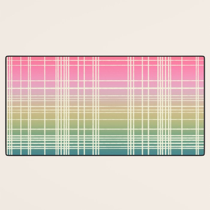 Rainbow Core Plaid Desk Mat Gallery Image 3